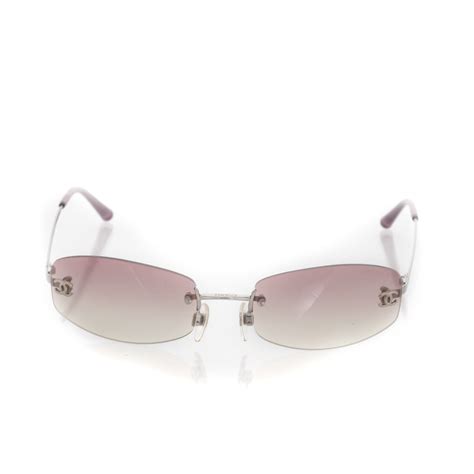 CHANEL Frameless CC Logo Sunglasses 4002 Pink